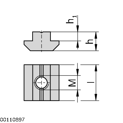 T-slot stone N10 M8