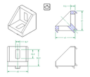 Gusset 45x45 Light Load