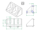 Gusset 45x45x90 Light Load
