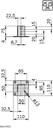 Base plate 45x45, steel (pied)