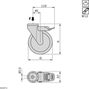 Caster wheel D80 F