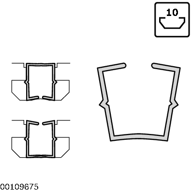 Slot profile 10 L=2000mm Grey