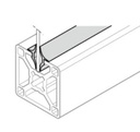 Slot profile N8, L=10000mm, grey (Mounting rim profile Clean, slot 8)