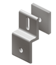 Fixation panneau grillagé (Kit) - 45mm